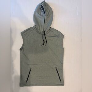 Nike Air Jordan Jumpman Hooded Vest Gray Size M Men's Sleeveless Hoodie Workout